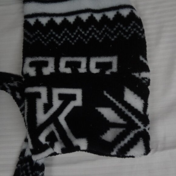 PINK BY VICTORIA'S SECRET SNOWFLAKE BLACK BATH ROBE WOMENS XS X-SMALL L238 - Picture 5 of 7